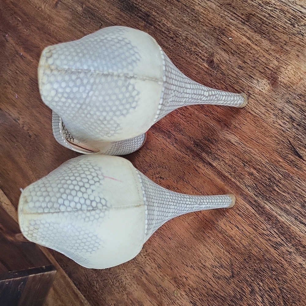 Open Toe Snake Heels - image 4